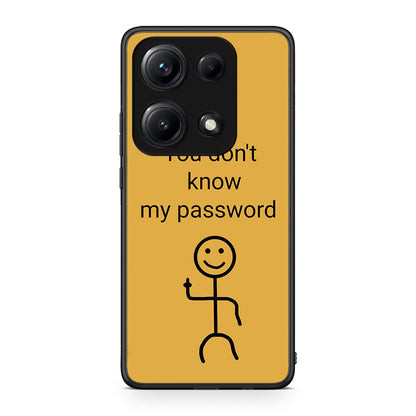 Xiaomi Redmi Note 14S My Password Θήκη από τη Smartfits με σχέδιο στο πίσω μέρος και μαύρο περίβλημα | Smartphone case with colorful back and black bezels by Smartfits