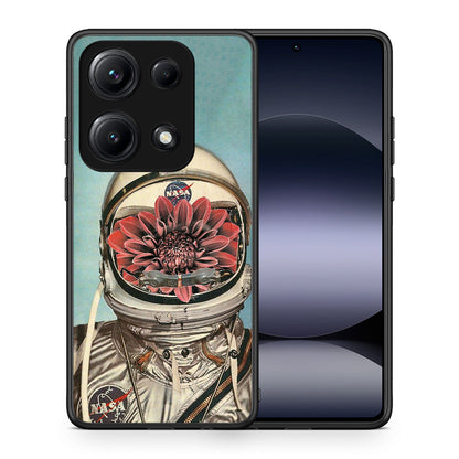 Θήκη Xiaomi Redmi Note 14S Nasa Bloom από τη Smartfits με σχέδιο στο πίσω μέρος και μαύρο περίβλημα | Xiaomi Redmi Note 14S Nasa Bloom case with colorful back and black bezels