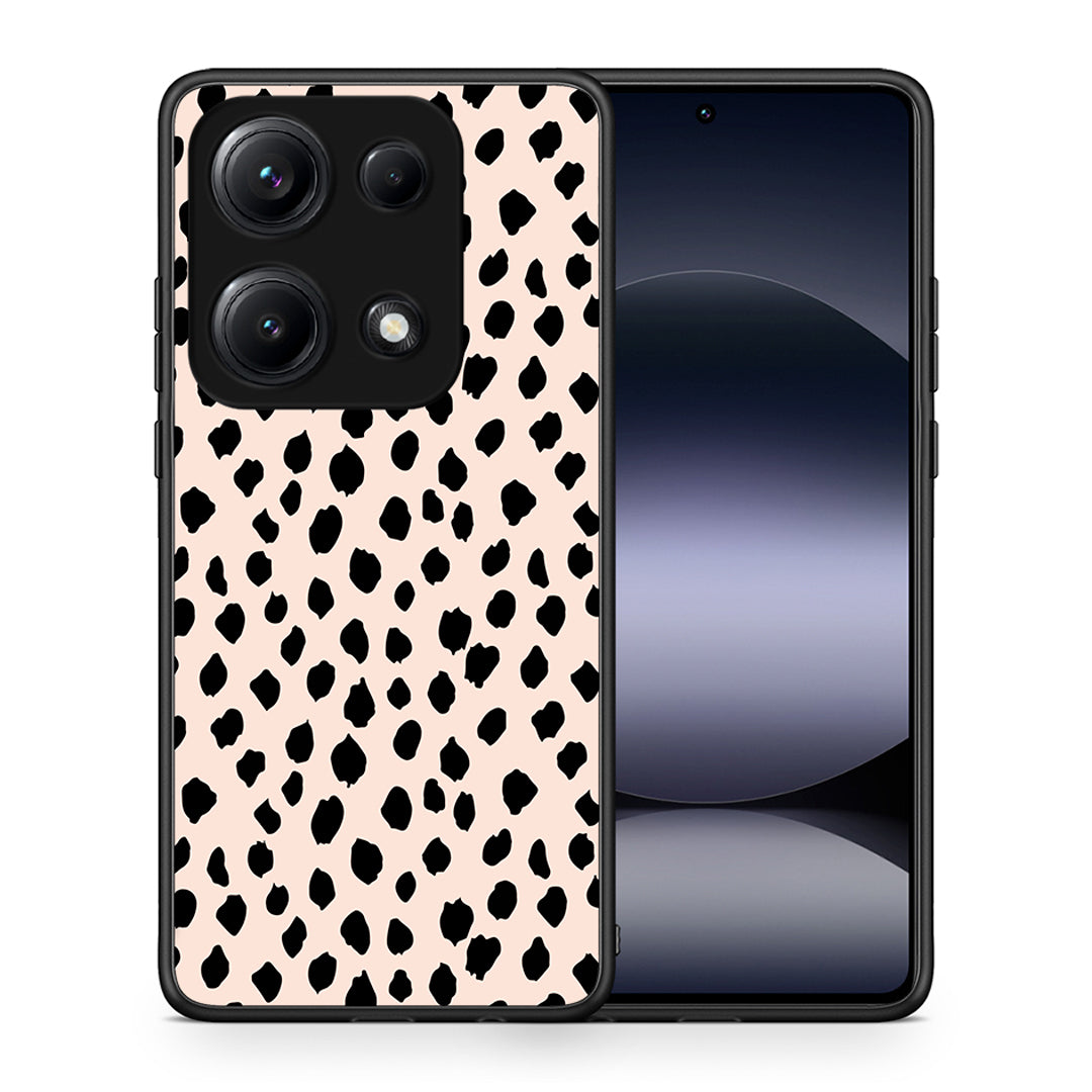 Θήκη Xiaomi Redmi Note 14S New Polka Dots από τη Smartfits με σχέδιο στο πίσω μέρος και μαύρο περίβλημα | Xiaomi Redmi Note 14S New Polka Dots case with colorful back and black bezels