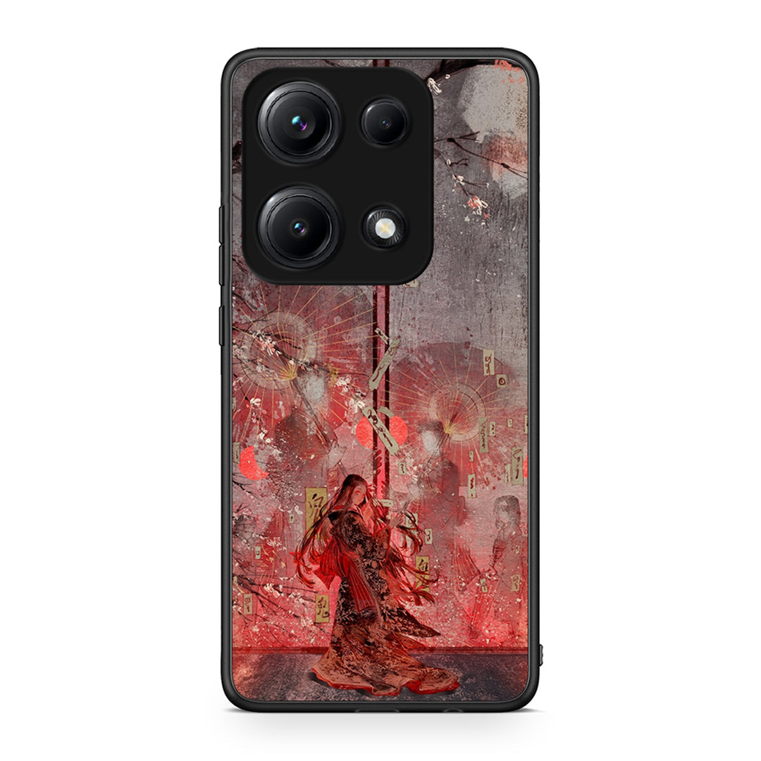 Xiaomi Redmi Note 14S Nezuko Kamado θήκη από τη Smartfits με σχέδιο στο πίσω μέρος και μαύρο περίβλημα | Smartphone case with colorful back and black bezels by Smartfits