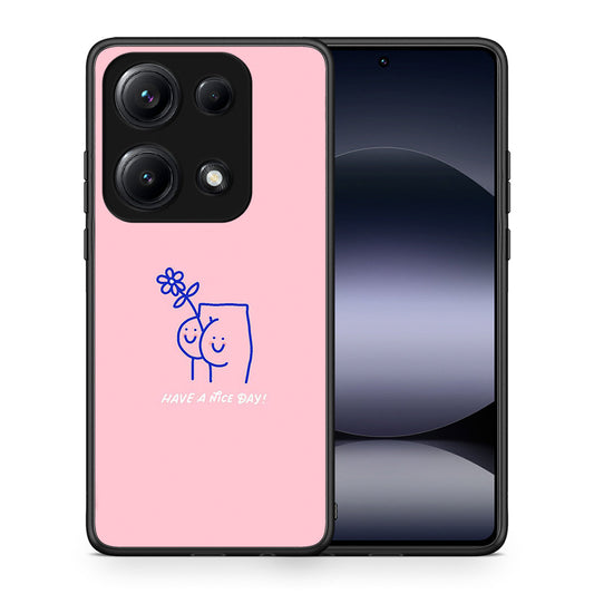 Θήκη Xiaomi Redmi Note 14S Nice Day από τη Smartfits με σχέδιο στο πίσω μέρος και μαύρο περίβλημα | Xiaomi Redmi Note 14S Nice Day case with colorful back and black bezels