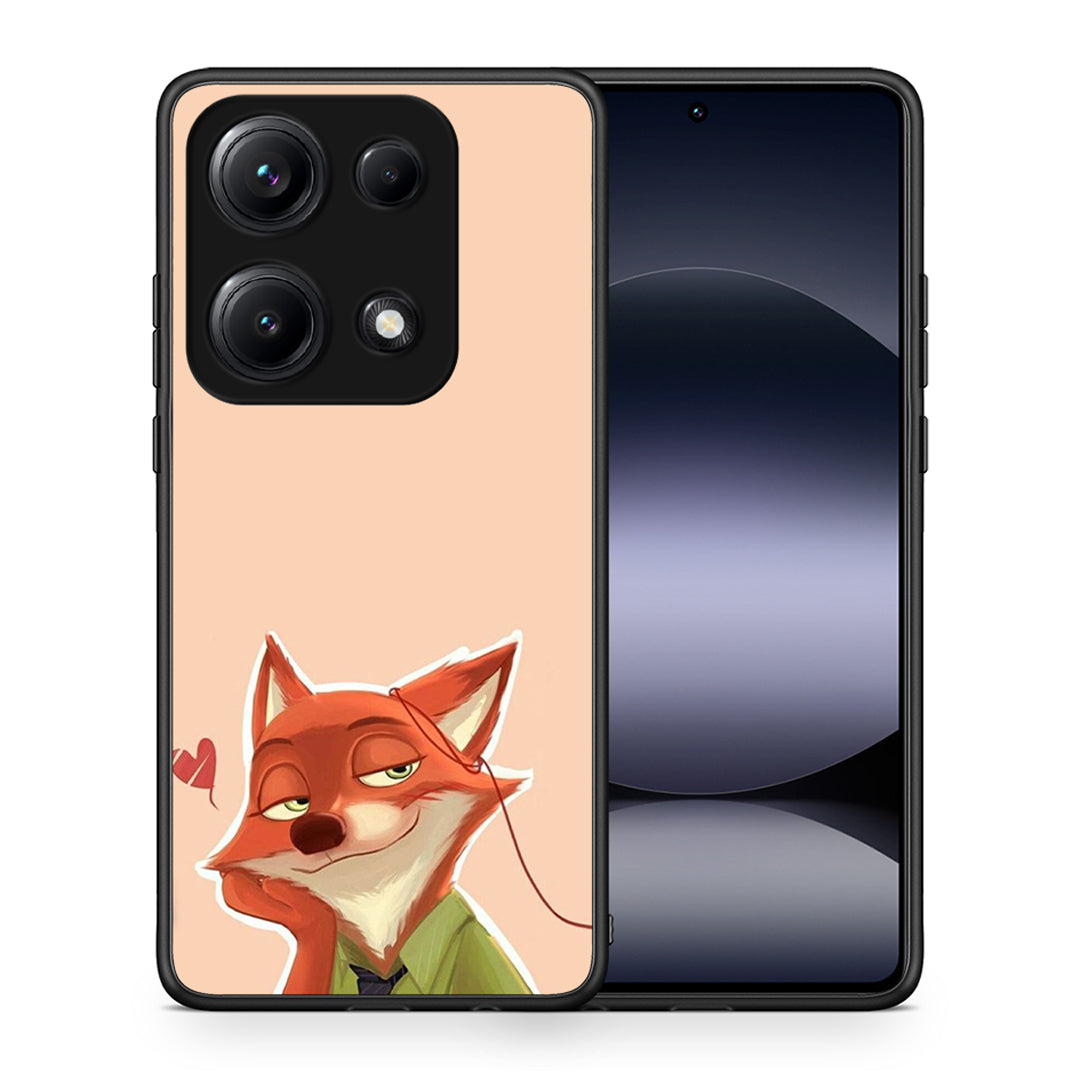 Θήκη Xiaomi Redmi Note 14S Nick Wilde And Judy Hopps Love 1 από τη Smartfits με σχέδιο στο πίσω μέρος και μαύρο περίβλημα | Xiaomi Redmi Note 14S Nick Wilde And Judy Hopps Love 1 case with colorful back and black bezels