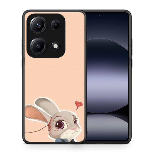 Θήκη Xiaomi Redmi Note 14S Nick Wilde And Judy Hopps Love 2 από τη Smartfits με σχέδιο στο πίσω μέρος και μαύρο περίβλημα | Xiaomi Redmi Note 14S Nick Wilde And Judy Hopps Love 2 case with colorful back and black bezels