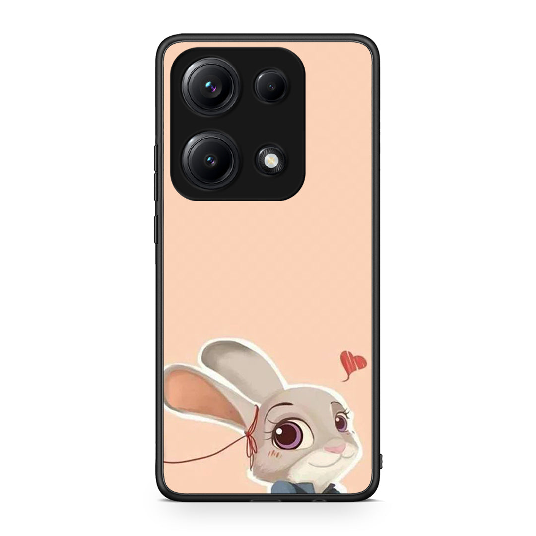 Xiaomi Redmi Note 14S Nick Wilde And Judy Hopps Love 2 θήκη από τη Smartfits με σχέδιο στο πίσω μέρος και μαύρο περίβλημα | Smartphone case with colorful back and black bezels by Smartfits