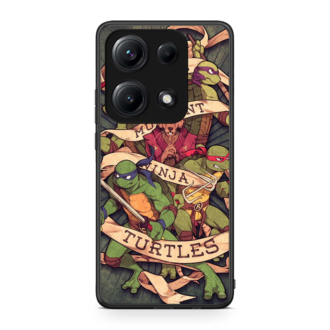 Xiaomi Redmi Note 14S Ninja Turtles θήκη από τη Smartfits με σχέδιο στο πίσω μέρος και μαύρο περίβλημα | Smartphone case with colorful back and black bezels by Smartfits