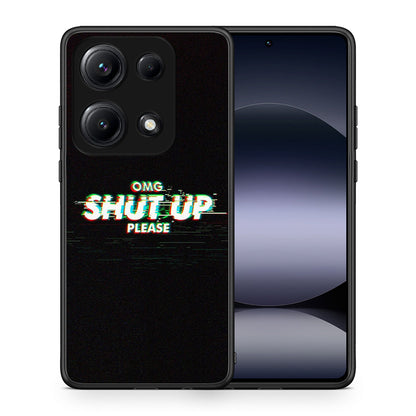 Θήκη Xiaomi Redmi Note 14S OMG ShutUp από τη Smartfits με σχέδιο στο πίσω μέρος και μαύρο περίβλημα | Xiaomi Redmi Note 14S OMG ShutUp case with colorful back and black bezels