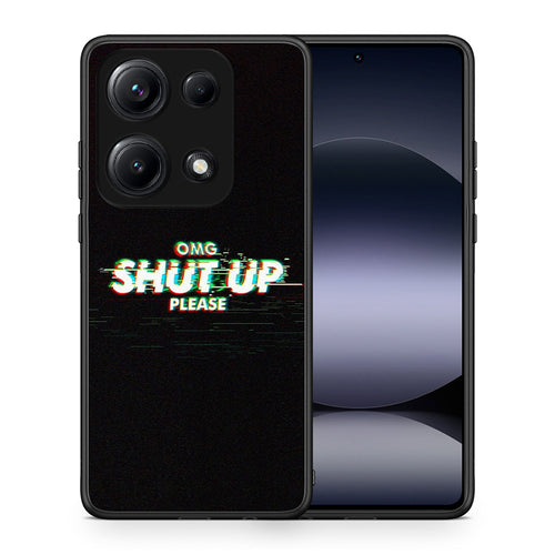 Θήκη Xiaomi Redmi Note 14S OMG ShutUp από τη Smartfits με σχέδιο στο πίσω μέρος και μαύρο περίβλημα | Xiaomi Redmi Note 14S OMG ShutUp case with colorful back and black bezels