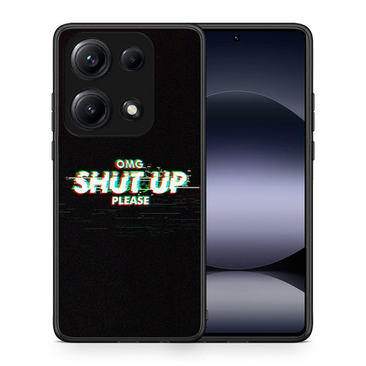Θήκη Xiaomi Redmi Note 14S OMG ShutUp από τη Smartfits με σχέδιο στο πίσω μέρος και μαύρο περίβλημα | Xiaomi Redmi Note 14S OMG ShutUp case with colorful back and black bezels