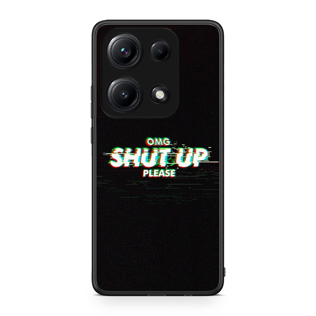 Xiaomi Redmi Note 14S OMG ShutUp θήκη από τη Smartfits με σχέδιο στο πίσω μέρος και μαύρο περίβλημα | Smartphone case with colorful back and black bezels by Smartfits