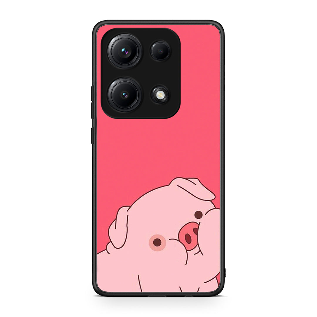 Xiaomi Redmi Note 14S Pig Love 1 Θήκη Αγίου Βαλεντίνου από τη Smartfits με σχέδιο στο πίσω μέρος και μαύρο περίβλημα | Smartphone case with colorful back and black bezels by Smartfits