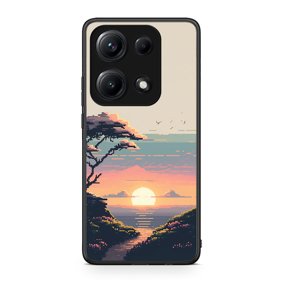 Xiaomi Redmi Note 14S Pixel Sunset Θήκη από τη Smartfits με σχέδιο στο πίσω μέρος και μαύρο περίβλημα | Smartphone case with colorful back and black bezels by Smartfits