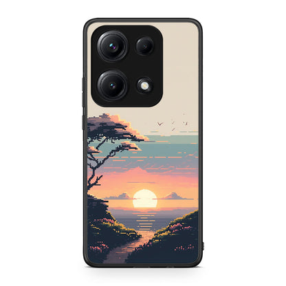 Xiaomi Redmi Note 14S Pixel Sunset Θήκη από τη Smartfits με σχέδιο στο πίσω μέρος και μαύρο περίβλημα | Smartphone case with colorful back and black bezels by Smartfits