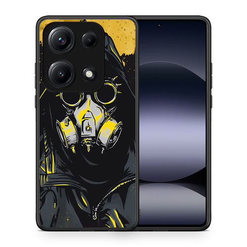 Θήκη Xiaomi Redmi Note 14S Mask PopArt από τη Smartfits με σχέδιο στο πίσω μέρος και μαύρο περίβλημα | Xiaomi Redmi Note 14S Mask PopArt case with colorful back and black bezels