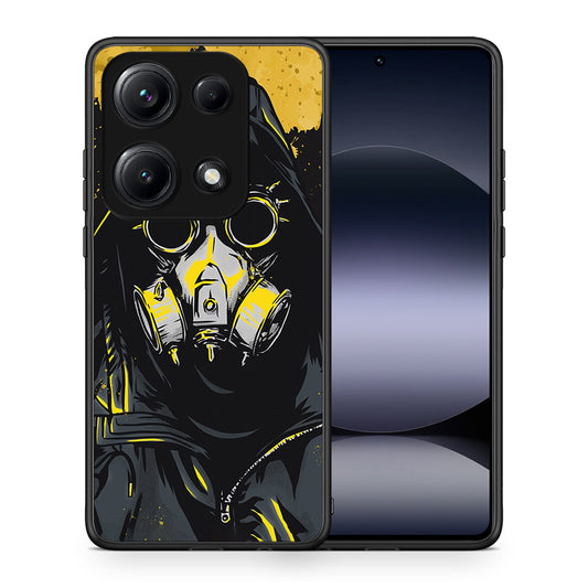 Θήκη Xiaomi Redmi Note 14S Mask PopArt από τη Smartfits με σχέδιο στο πίσω μέρος και μαύρο περίβλημα | Xiaomi Redmi Note 14S Mask PopArt case with colorful back and black bezels