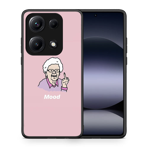 Θήκη Xiaomi Redmi Note 14S Mood PopArt από τη Smartfits με σχέδιο στο πίσω μέρος και μαύρο περίβλημα | Xiaomi Redmi Note 14S Mood PopArt case with colorful back and black bezels