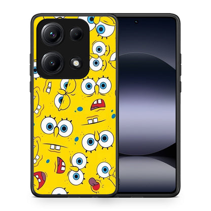 Θήκη Xiaomi Redmi Note 14S Sponge PopArt από τη Smartfits με σχέδιο στο πίσω μέρος και μαύρο περίβλημα | Xiaomi Redmi Note 14S Sponge PopArt case with colorful back and black bezels