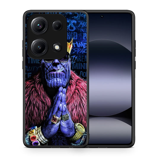 Θήκη Xiaomi Redmi Note 14S Thanos PopArt από τη Smartfits με σχέδιο στο πίσω μέρος και μαύρο περίβλημα | Xiaomi Redmi Note 14S Thanos PopArt case with colorful back and black bezels