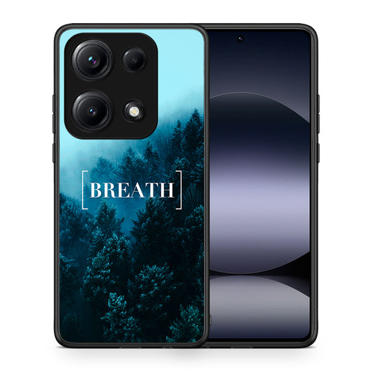 Θήκη Xiaomi Redmi Note 14S Breath Quote από τη Smartfits με σχέδιο στο πίσω μέρος και μαύρο περίβλημα | Xiaomi Redmi Note 14S Breath Quote case with colorful back and black bezels