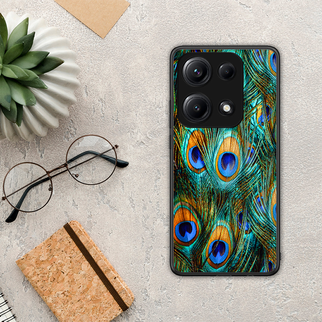 Real Peacock Feathers - Xiaomi Redmi Note 14S θήκη