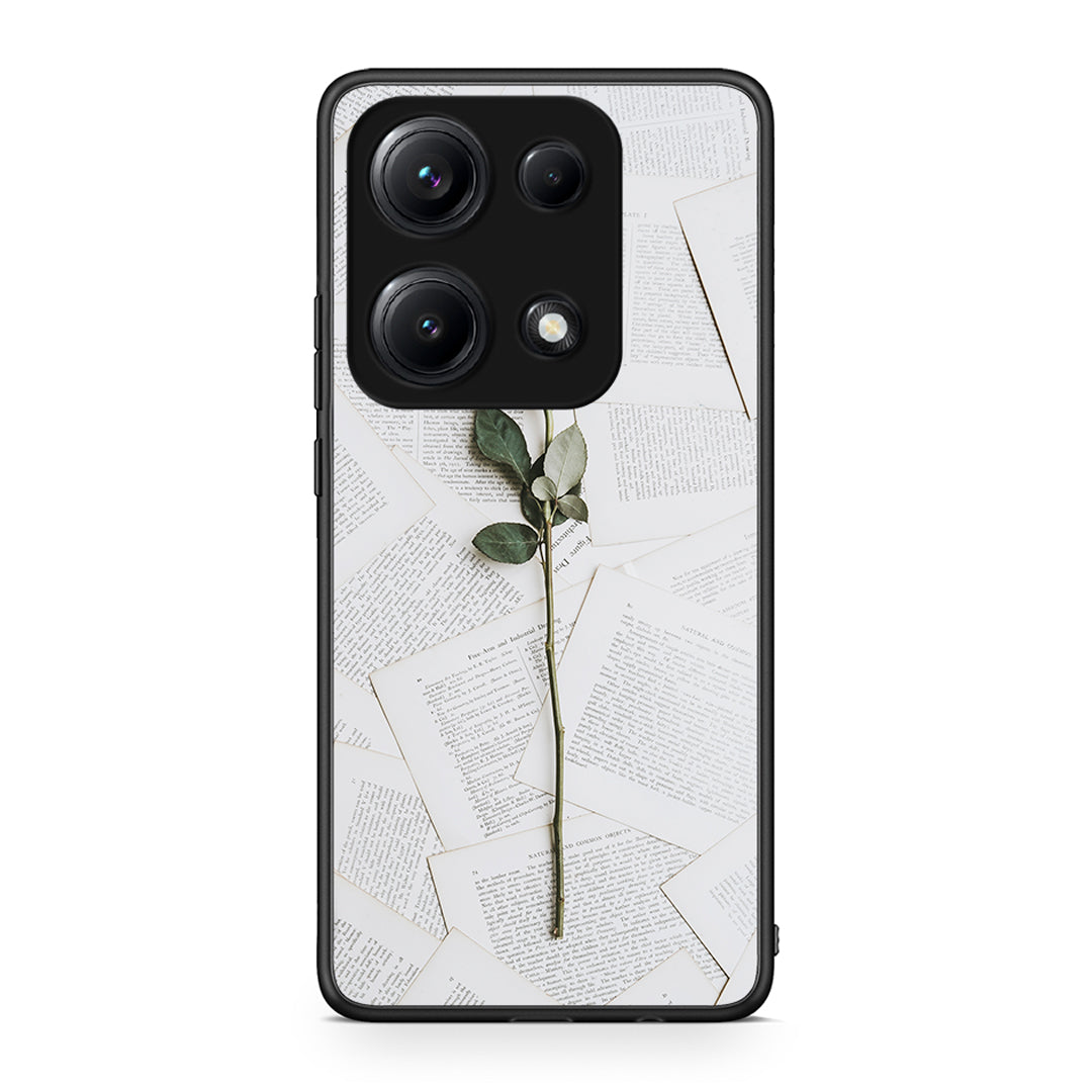 Xiaomi Redmi Note 14S Red Rose θήκη από τη Smartfits με σχέδιο στο πίσω μέρος και μαύρο περίβλημα | Smartphone case with colorful back and black bezels by Smartfits
