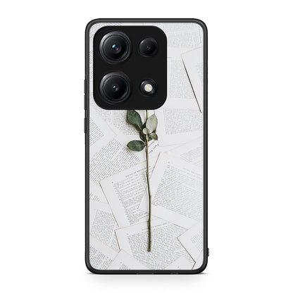 Xiaomi Redmi Note 14S Red Rose θήκη από τη Smartfits με σχέδιο στο πίσω μέρος και μαύρο περίβλημα | Smartphone case with colorful back and black bezels by Smartfits