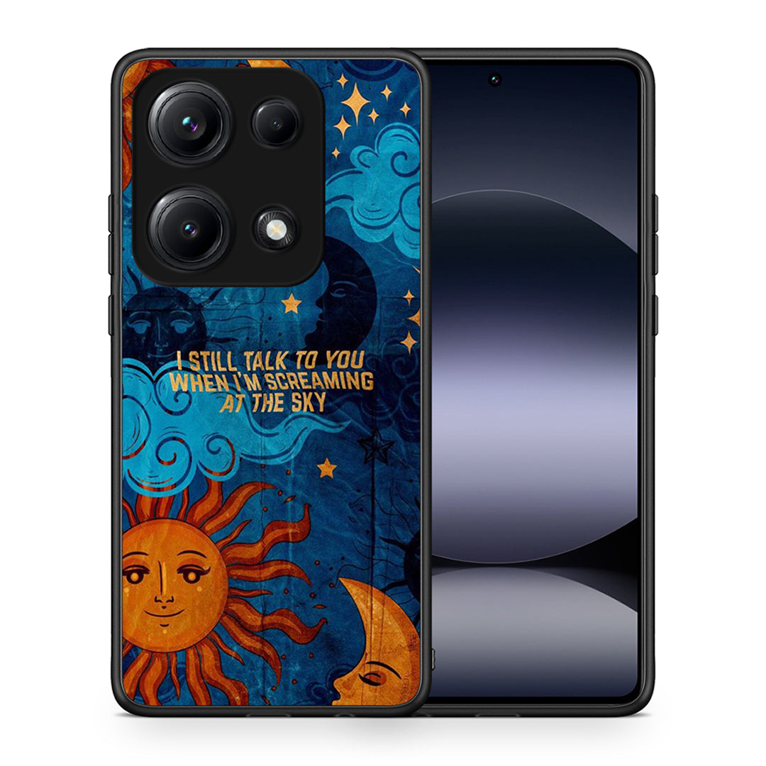 Θήκη Xiaomi Redmi Note 14S Screaming Sky από τη Smartfits με σχέδιο στο πίσω μέρος και μαύρο περίβλημα | Xiaomi Redmi Note 14S Screaming Sky case with colorful back and black bezels