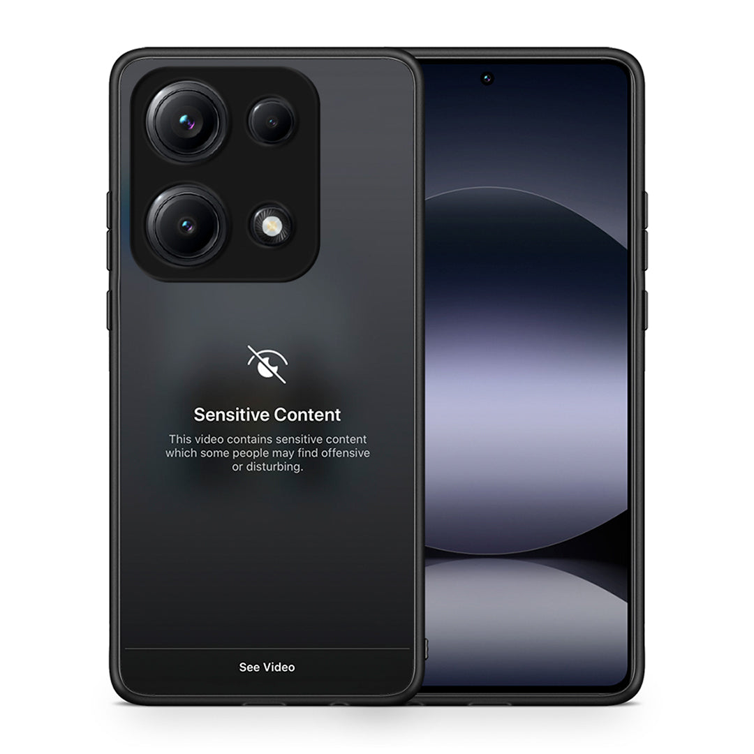 Θήκη Xiaomi Redmi Note 14S Sensitive Content από τη Smartfits με σχέδιο στο πίσω μέρος και μαύρο περίβλημα | Xiaomi Redmi Note 14S Sensitive Content case with colorful back and black bezels