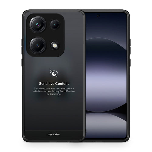 Θήκη Xiaomi Redmi Note 14S Sensitive Content από τη Smartfits με σχέδιο στο πίσω μέρος και μαύρο περίβλημα | Xiaomi Redmi Note 14S Sensitive Content case with colorful back and black bezels