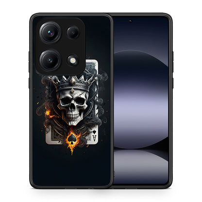 Θήκη Xiaomi Redmi Note 14S Skull King Ace από τη Smartfits με σχέδιο στο πίσω μέρος και μαύρο περίβλημα | Xiaomi Redmi Note 14S Skull King Ace case with colorful back and black bezels