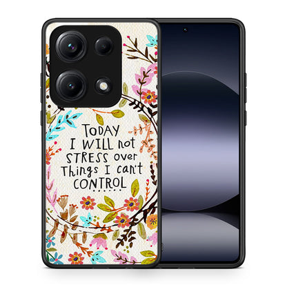 Θήκη Xiaomi Redmi Note 14S Stress Over από τη Smartfits με σχέδιο στο πίσω μέρος και μαύρο περίβλημα | Xiaomi Redmi Note 14S Stress Over case with colorful back and black bezels