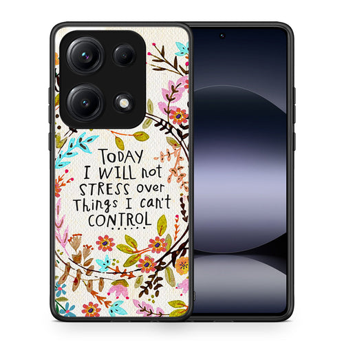 Θήκη Xiaomi Redmi Note 14S Stress Over από τη Smartfits με σχέδιο στο πίσω μέρος και μαύρο περίβλημα | Xiaomi Redmi Note 14S Stress Over case with colorful back and black bezels
