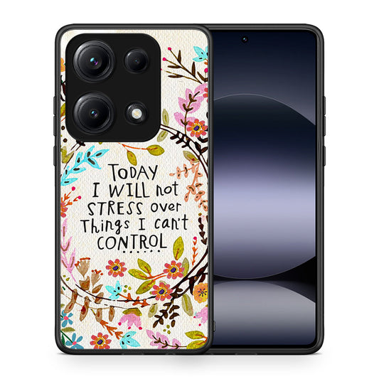 Θήκη Xiaomi Redmi Note 14S Stress Over από τη Smartfits με σχέδιο στο πίσω μέρος και μαύρο περίβλημα | Xiaomi Redmi Note 14S Stress Over case with colorful back and black bezels