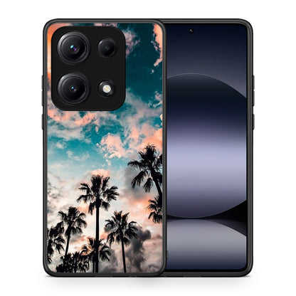 Θήκη Xiaomi Redmi Note 14S Sky Summer από τη Smartfits με σχέδιο στο πίσω μέρος και μαύρο περίβλημα | Xiaomi Redmi Note 14S Sky Summer case with colorful back and black bezels