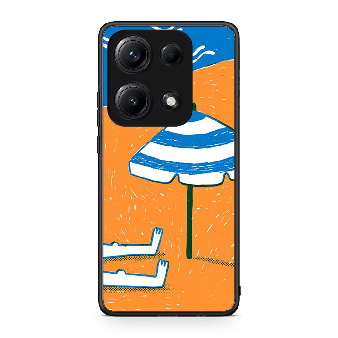 Xiaomi Redmi Note 14S Summering Θήκη από τη Smartfits με σχέδιο στο πίσω μέρος και μαύρο περίβλημα | Smartphone case with colorful back and black bezels by Smartfits