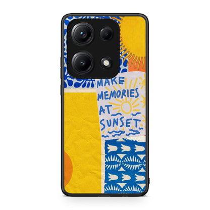 Xiaomi Redmi Note 14S Sunset Memories Θήκη από τη Smartfits με σχέδιο στο πίσω μέρος και μαύρο περίβλημα | Smartphone case with colorful back and black bezels by Smartfits