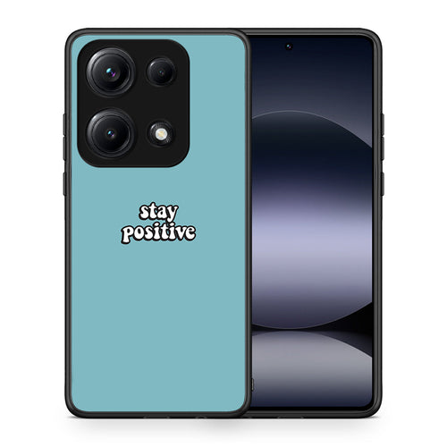 Θήκη Xiaomi Redmi Note 14S Positive Text από τη Smartfits με σχέδιο στο πίσω μέρος και μαύρο περίβλημα | Xiaomi Redmi Note 14S Positive Text case with colorful back and black bezels