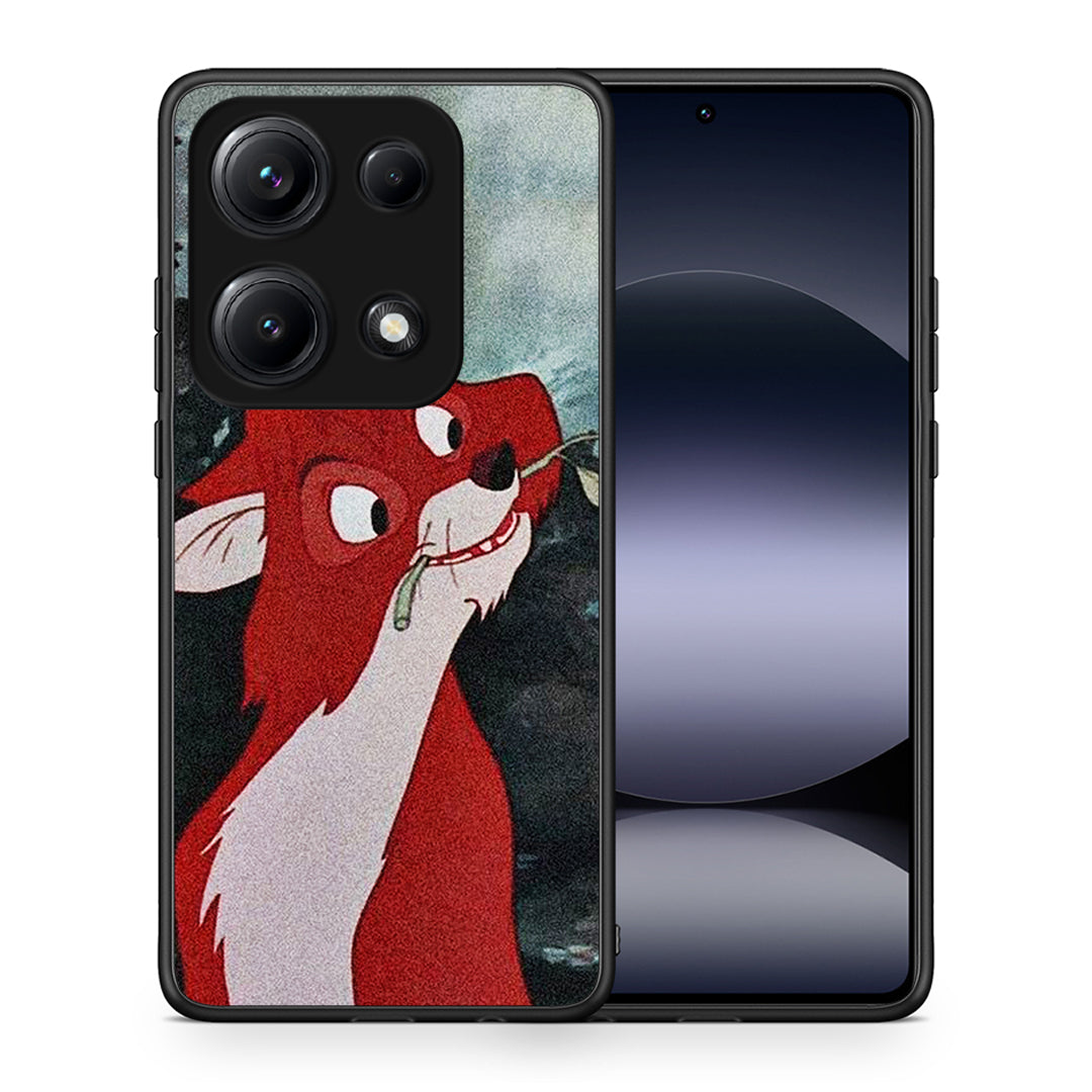 Θήκη Xiaomi Redmi Note 14S Tod And Vixey Love 1 από τη Smartfits με σχέδιο στο πίσω μέρος και μαύρο περίβλημα | Xiaomi Redmi Note 14S Tod And Vixey Love 1 case with colorful back and black bezels