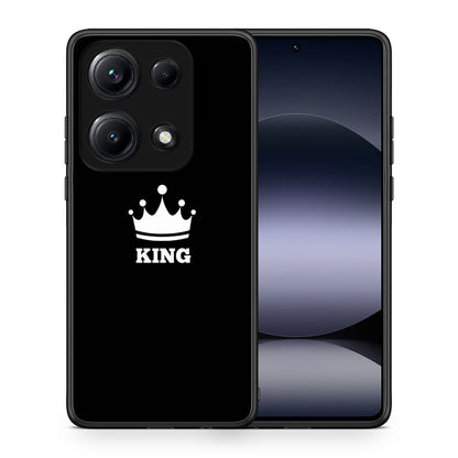 Θήκη Xiaomi Redmi Note 14S King Valentine από τη Smartfits με σχέδιο στο πίσω μέρος και μαύρο περίβλημα | Xiaomi Redmi Note 14S King Valentine case with colorful back and black bezels