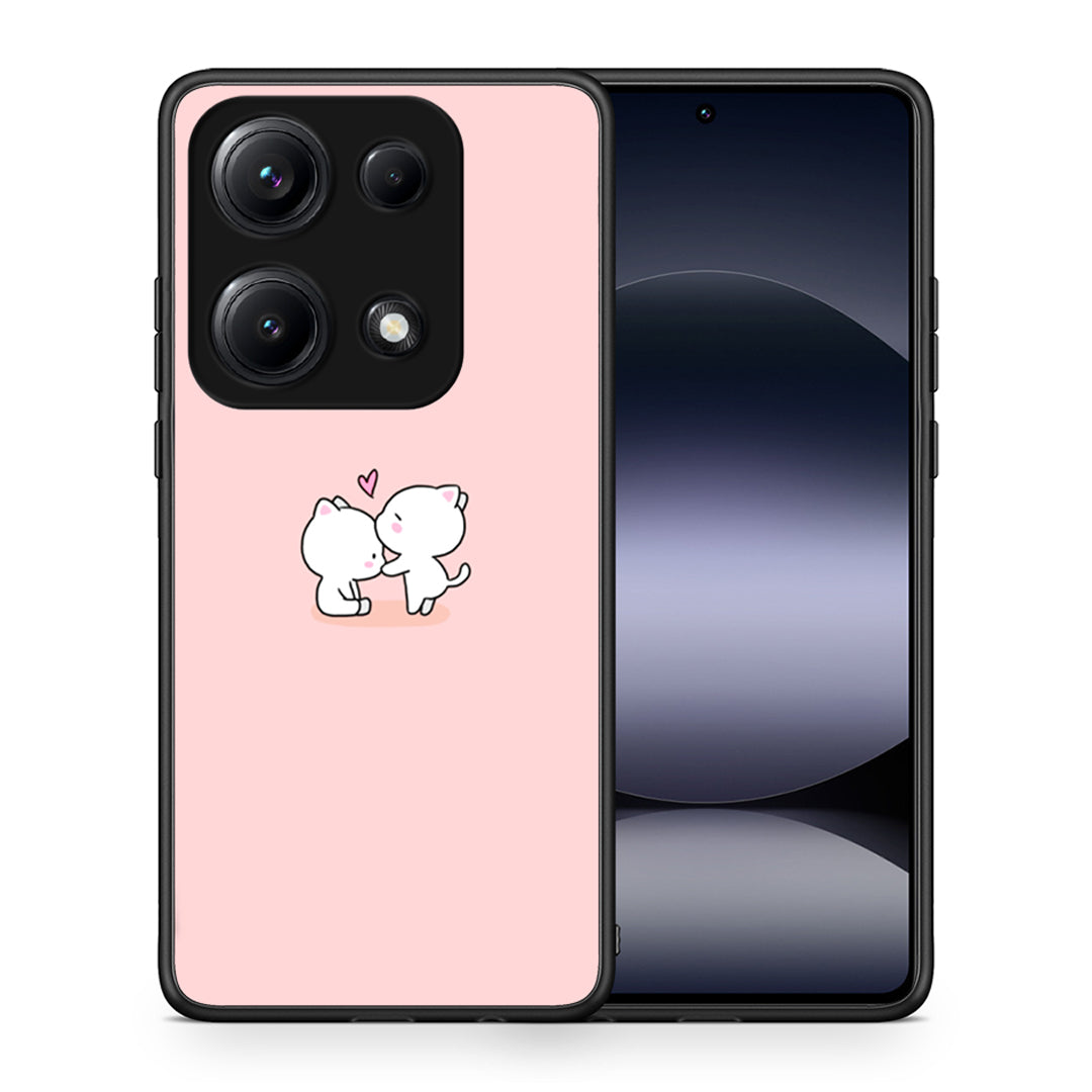Θήκη Xiaomi Redmi Note 14S Love Valentine από τη Smartfits με σχέδιο στο πίσω μέρος και μαύρο περίβλημα | Xiaomi Redmi Note 14S Love Valentine case with colorful back and black bezels