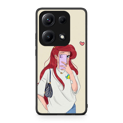 Xiaomi Redmi Note 14S Walking Mermaid Θήκη από τη Smartfits με σχέδιο στο πίσω μέρος και μαύρο περίβλημα | Smartphone case with colorful back and black bezels by Smartfits