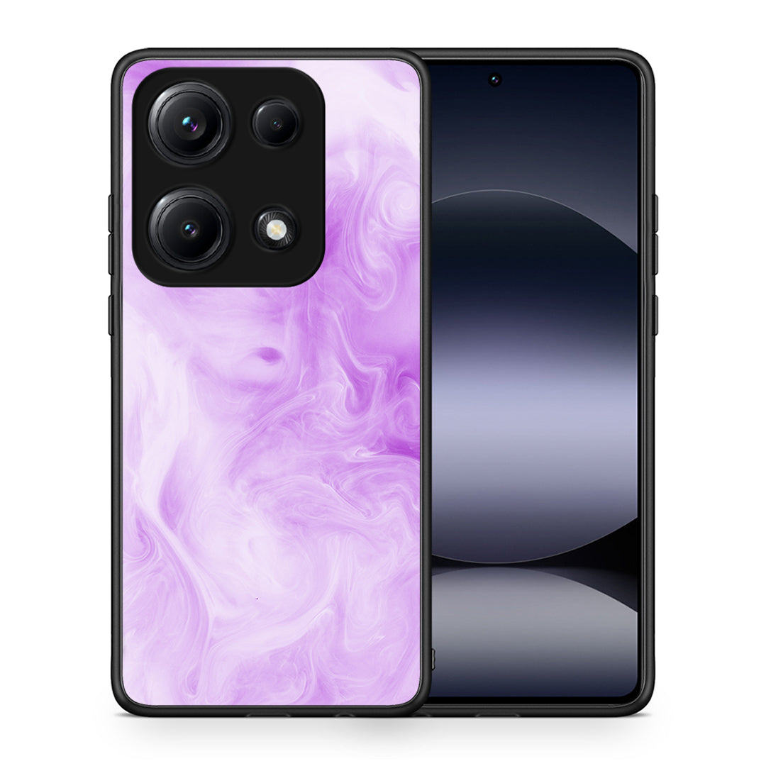 Θήκη Xiaomi Redmi Note 14S Lavender Watercolor από τη Smartfits με σχέδιο στο πίσω μέρος και μαύρο περίβλημα | Xiaomi Redmi Note 14S Lavender Watercolor case with colorful back and black bezels