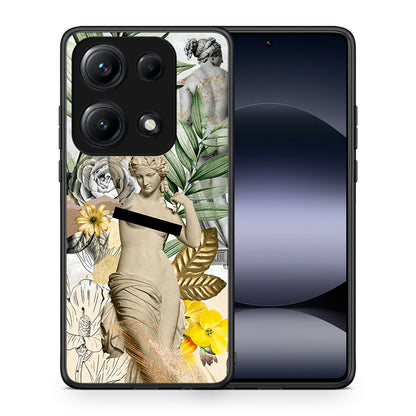 Θήκη Xiaomi Redmi Note 14S Woman Statue από τη Smartfits με σχέδιο στο πίσω μέρος και μαύρο περίβλημα | Xiaomi Redmi Note 14S Woman Statue case with colorful back and black bezels