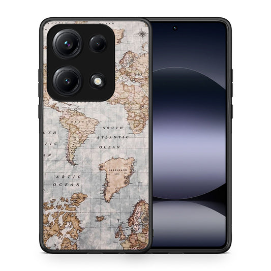 World Map - Xiaomi Redmi Note 14S θήκη