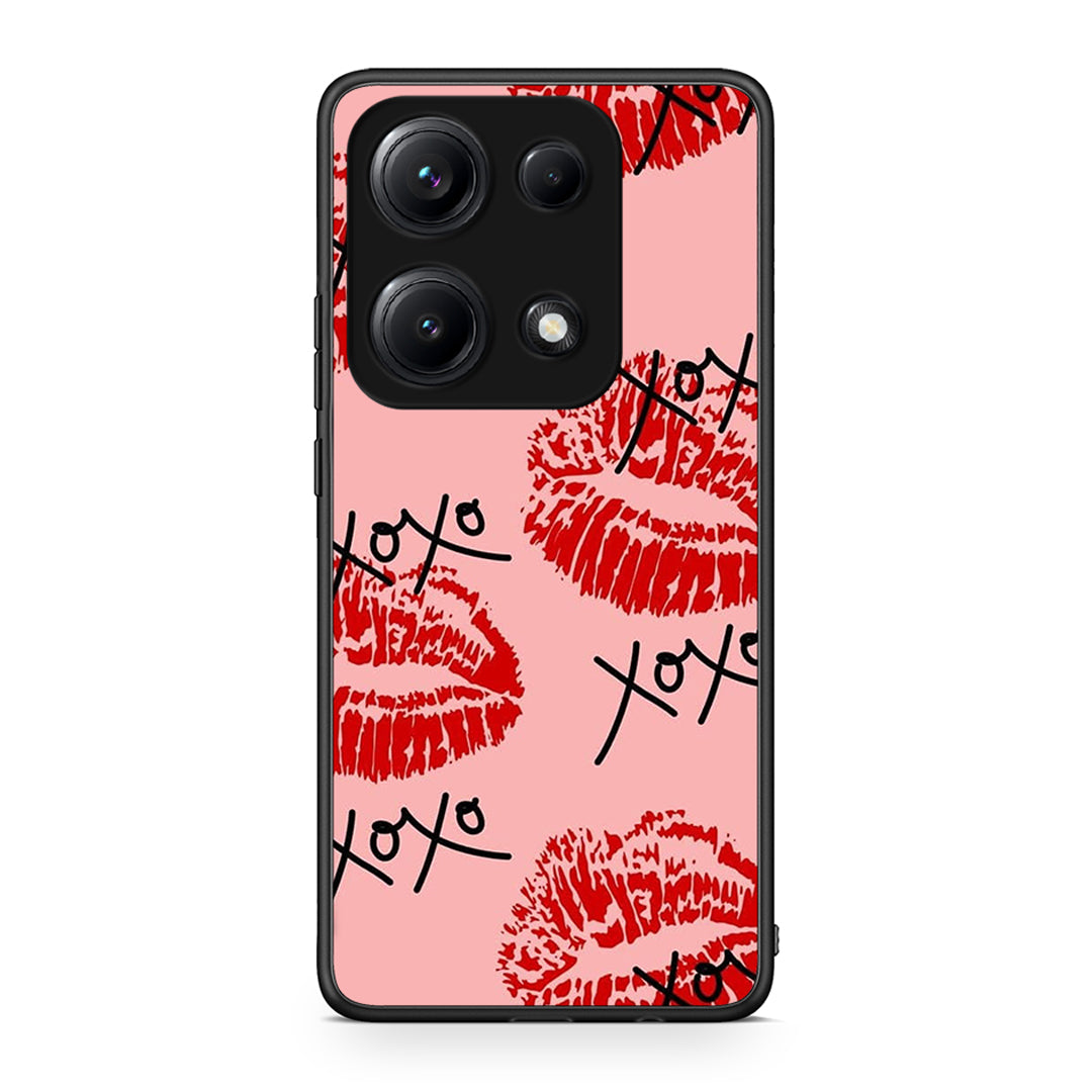 Xiaomi Redmi Note 14S XOXO Lips θήκη από τη Smartfits με σχέδιο στο πίσω μέρος και μαύρο περίβλημα | Smartphone case with colorful back and black bezels by Smartfits
