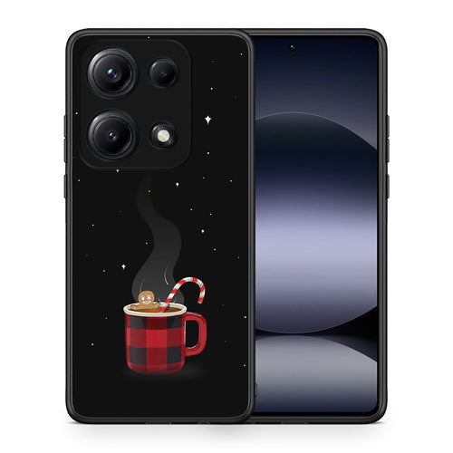 Θήκη Xiaomi Redmi Note 14S Xmas Bathing από τη Smartfits με σχέδιο στο πίσω μέρος και μαύρο περίβλημα | Xiaomi Redmi Note 14S Xmas Bathing case with colorful back and black bezels