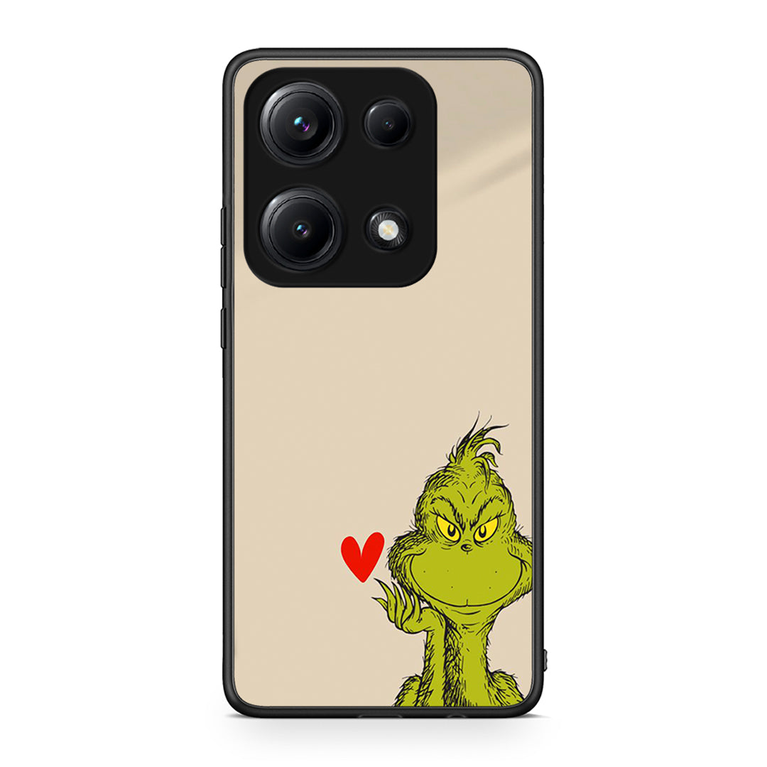 Xiaomi Redmi Note 14S Xmas Grinch θήκη από τη Smartfits με σχέδιο στο πίσω μέρος και μαύρο περίβλημα | Smartphone case with colorful back and black bezels by Smartfits