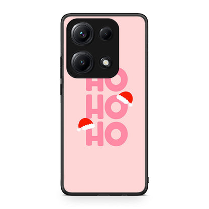 Xiaomi Redmi Note 14S Xmas Ho Ho Ho θήκη από τη Smartfits με σχέδιο στο πίσω μέρος και μαύρο περίβλημα | Smartphone case with colorful back and black bezels by Smartfits
