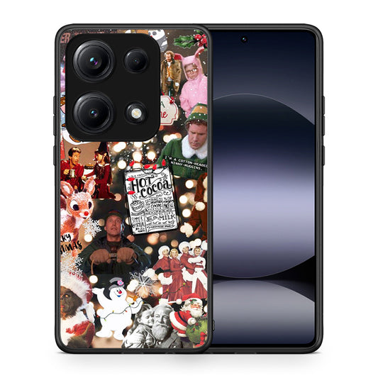Θήκη Xiaomi Redmi Note 14S Xmas Movies από τη Smartfits με σχέδιο στο πίσω μέρος και μαύρο περίβλημα | Xiaomi Redmi Note 14S Xmas Movies case with colorful back and black bezels
