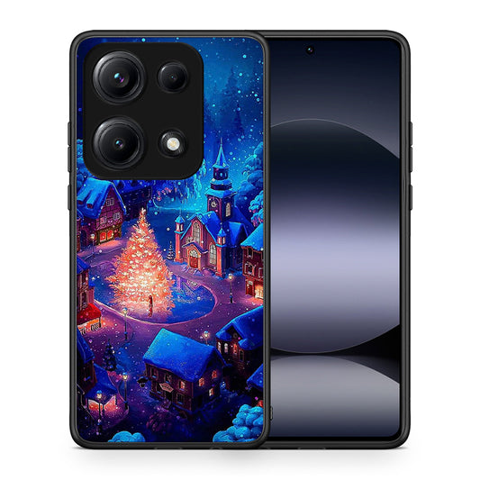 Θήκη Xiaomi Redmi Note 14S Xmas Village από τη Smartfits με σχέδιο στο πίσω μέρος και μαύρο περίβλημα | Xiaomi Redmi Note 14S Xmas Village case with colorful back and black bezels