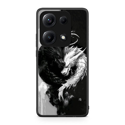 Xiaomi Redmi Note 14S Yin Yang Θήκη από τη Smartfits με σχέδιο στο πίσω μέρος και μαύρο περίβλημα | Smartphone case with colorful back and black bezels by Smartfits